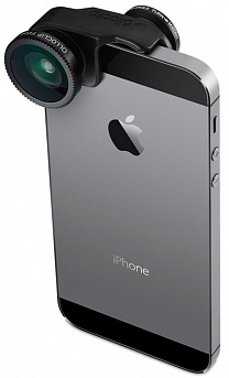 Объектив Olloclip Selfie 3-in-1 для iPhone 5, 5S линза черный, крепление черный OCEA-IPH5-L1BK-